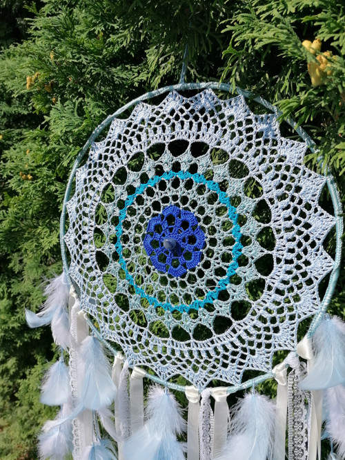 Lapač snů MANDALA VODY kruh průměr 30 cm — foto 3