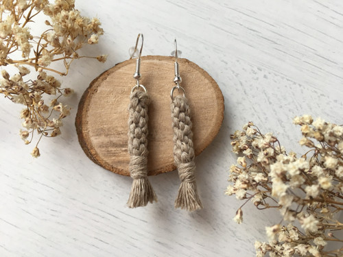 Macramé náušnice — foto 2