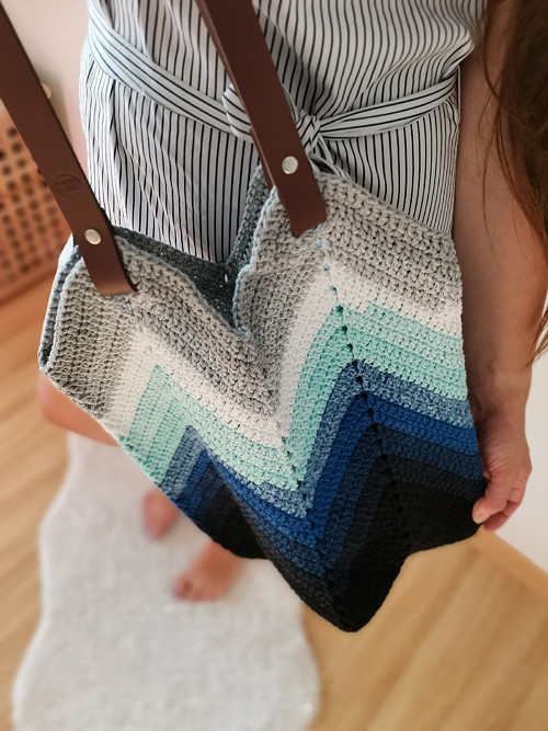 Háčkovaná kabelka "BLUE OCEAN" — foto 2