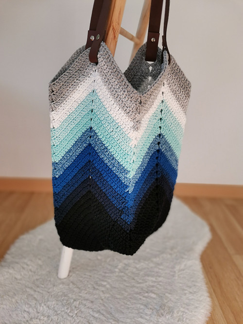Háčkovaná kabelka "BLUE OCEAN" — foto 3