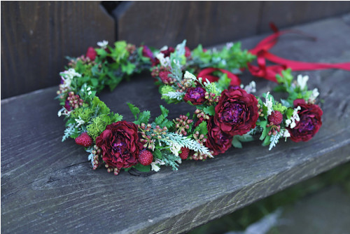 Boho lesní vínový - menší — foto 2
