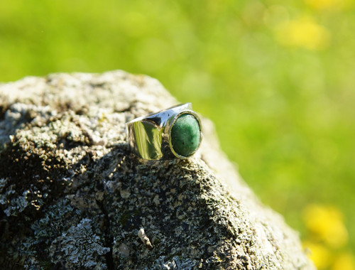 Nerezový prsten .." Green pea " — foto 4
