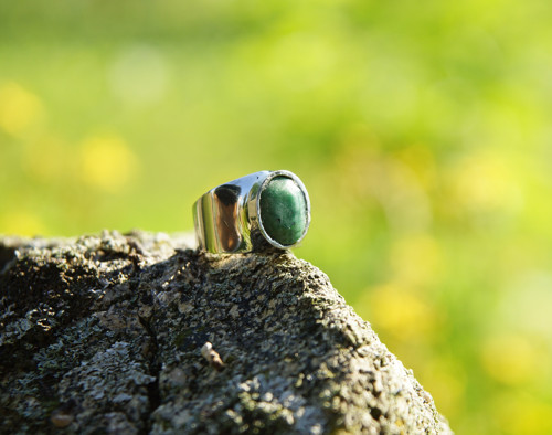 Nerezový prsten .." Green pea " — foto 3