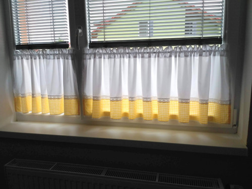 Záclona Dáša žltá kocka — foto 3