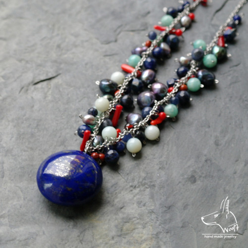 Náhrdelník s lapisem lazuli — foto 3