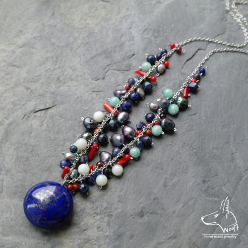 Náhrdelník s lapisem lazuli — foto 2