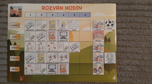 Magnetická Podložka - Rozvrh Hodin — foto 2