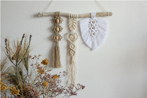 Romantic - závěsná dekorace, macramé — foto 6