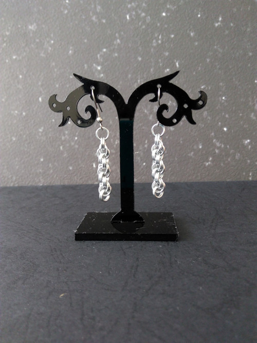 Náušnice DNA silver — foto 3