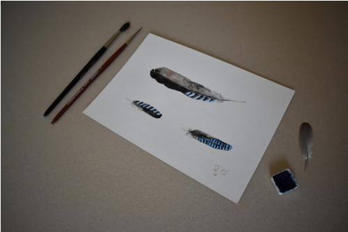 Peříčka č.7. Akvarel 21*14,7cm. — foto 2
