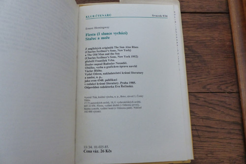 Fiesta a Stařec a moře, Ernest Hemingway — foto 4