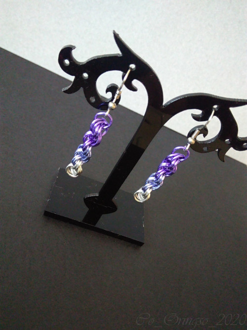 Náušnice DNA duha lila — foto 2