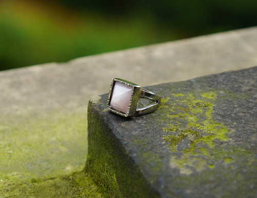 Nerezový prsten " Pink pyramid " — foto 4