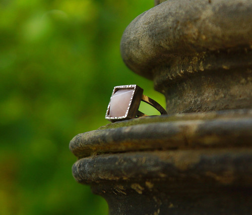 Nerezový prsten " Pink pyramid " — foto 2