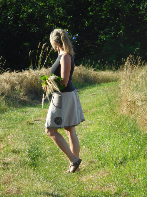 Celoroční lněná sukně — foto 3