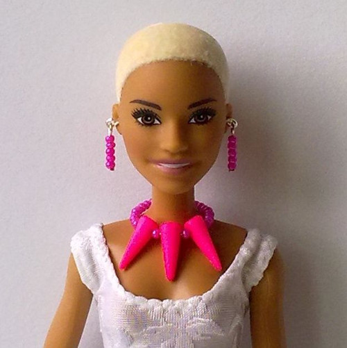 Šperky pro Barbie - náhrdelník - neonový — foto 2