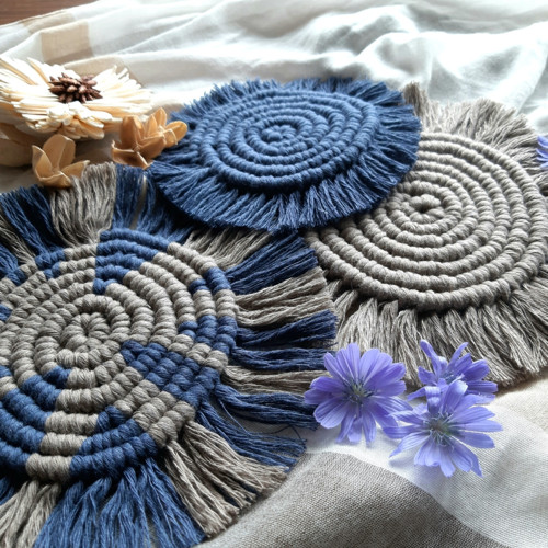 Prostírka/podšálek macramé - kávová — foto 6
