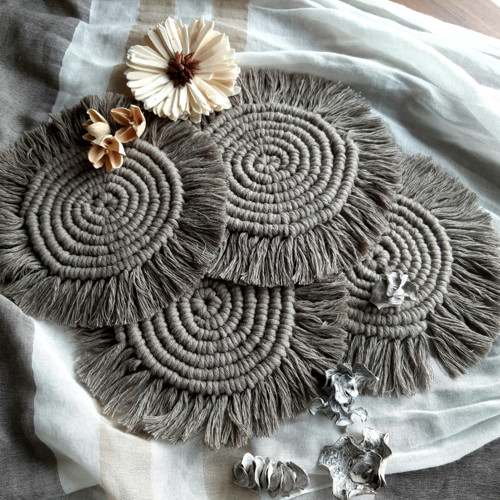 Prostírka/podšálek macramé - kávová — foto 4