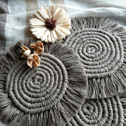 Prostírka/podšálek macramé - kávová — foto 2