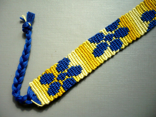 Modrožlutý melírovaný náramek — foto 3