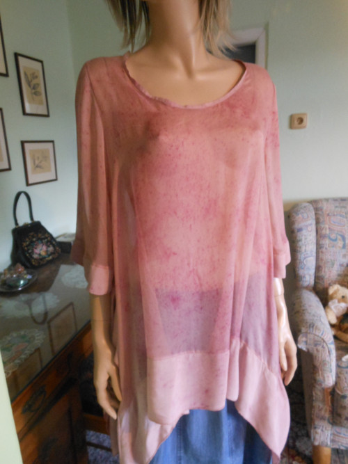 Boho hedvábná rozevlátá tunika, vel.Uni — foto 2