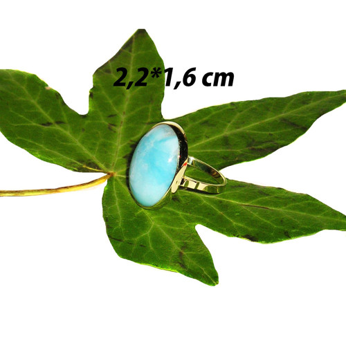 ZLATÝ prsten LARIMAR 22*16 objednávka — foto 2