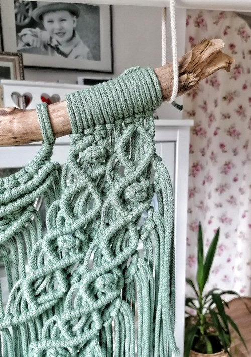 Macrame dekorace ve vavřínové barvě — foto 3