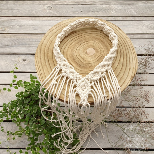 Macramé závoj / smetanový — foto 2