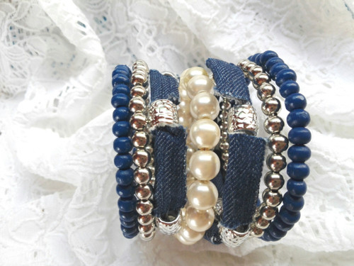 Náramek JEANS TMAVÝ — foto 6