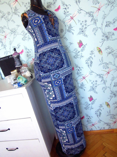 Šaty modré etno boho vzory — foto 3