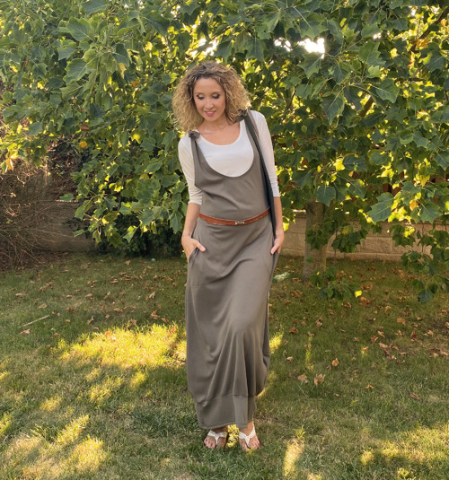 Khaki šatová sukně — foto 5