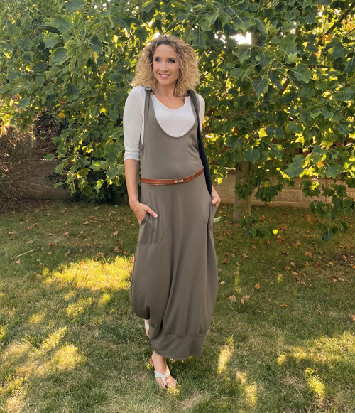 Khaki šatová sukně — foto 6