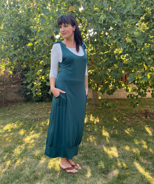 Zelená šatová sukně — foto 5
