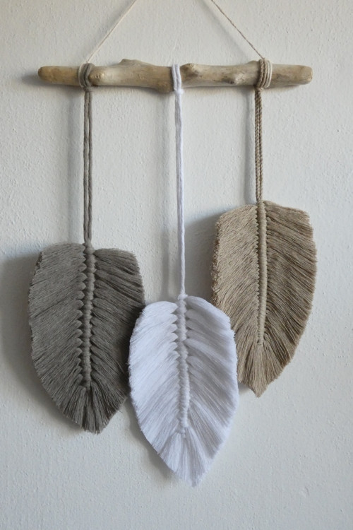 Pírka II. - závěsná dekorace, macramé — foto 3