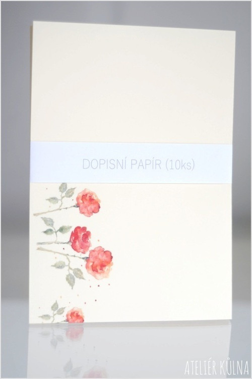 Dopisní papír & monogram *Růženčin koutek* (10ks) — foto 5