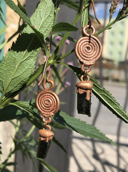 Náušnice spirála s verdelitem — foto 4