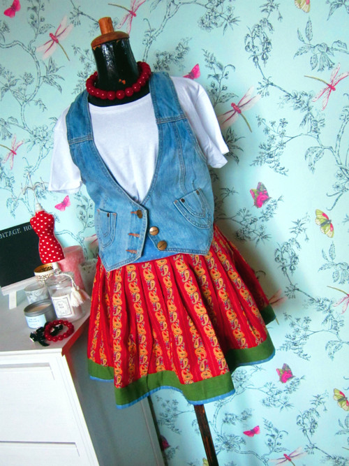 Vestička jeans boho — foto 2