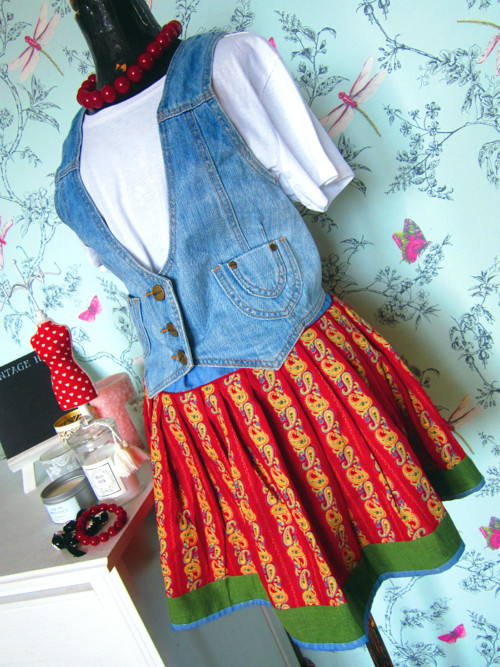 Vestička jeans boho — foto 4
