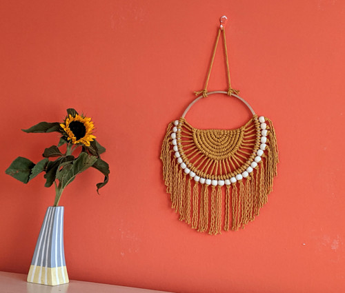Macramé kruhové zlaté — foto 2