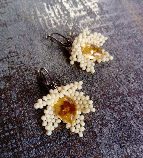 Náušnice Honeyed Ivory — foto 2