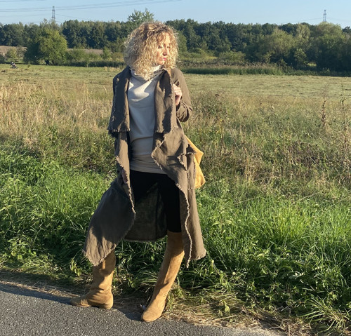 Lněný kabátek - dlouhý — foto 3