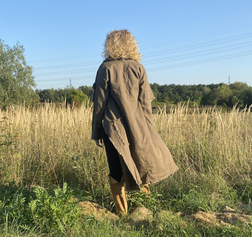 Lněný kabátek - dlouhý — foto 5
