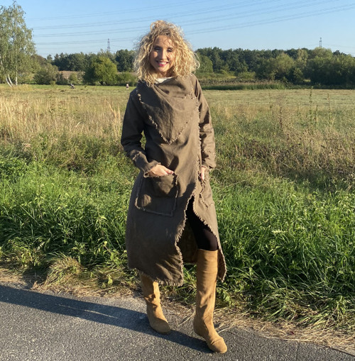 Lněný kabátek - dlouhý — foto 2