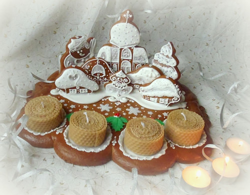 Vánoce - vesnička - adventní svícen — foto 5
