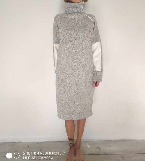 Oversize šaty •melírová zima• — foto 6