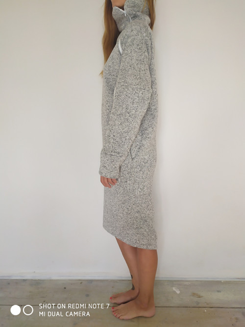 Oversize šaty •melírová zima• — foto 3