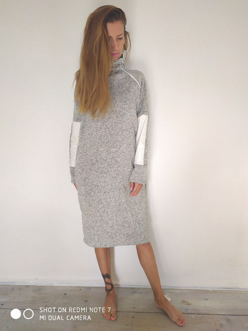 Oversize šaty •melírová zima• — foto 2