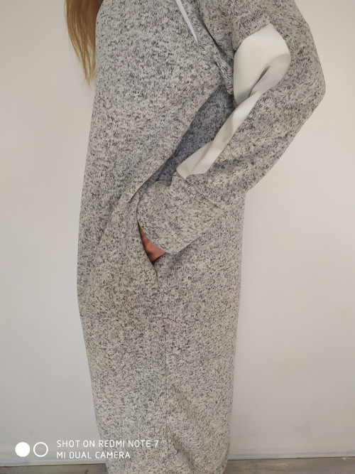 Oversize šaty •melírová zima• — foto 4
