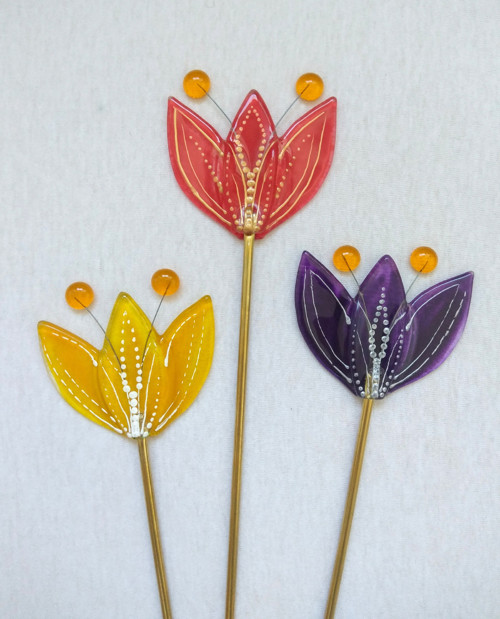 Skleněný zápich "Tulipán" — foto 2