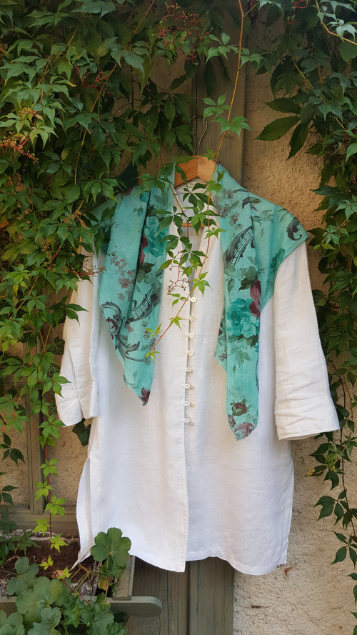 Lněný kaftan, vel.40/L — foto 2